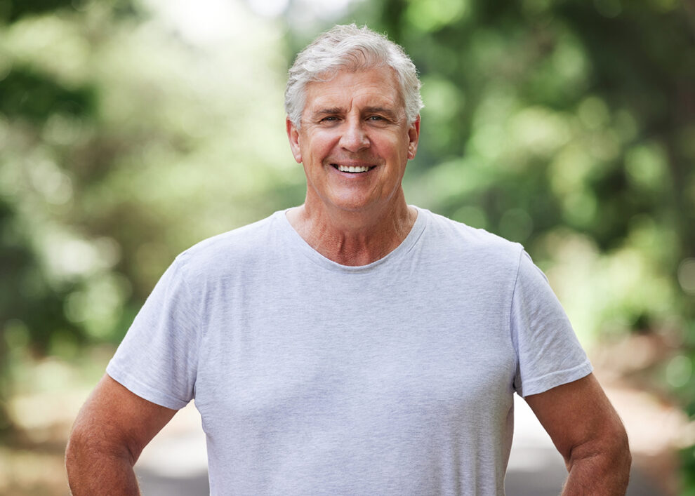 Confident man outside